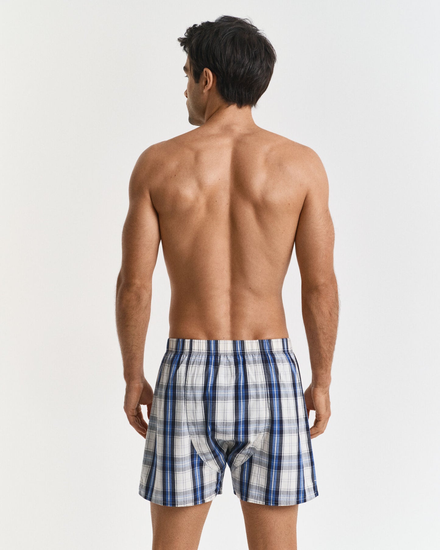 2-Pack Check & Solid Boxer Shorts